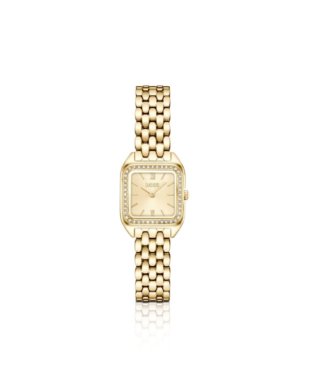Boss Metallic Mae Petite-Tone Watch With Crystal-Set Bezel