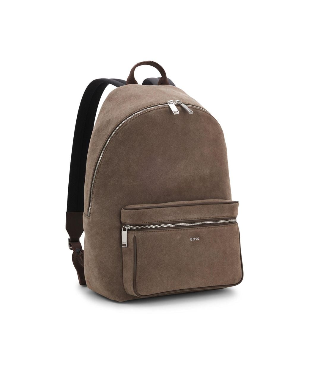 Boss Brown Backpack With Logo Lettering for men