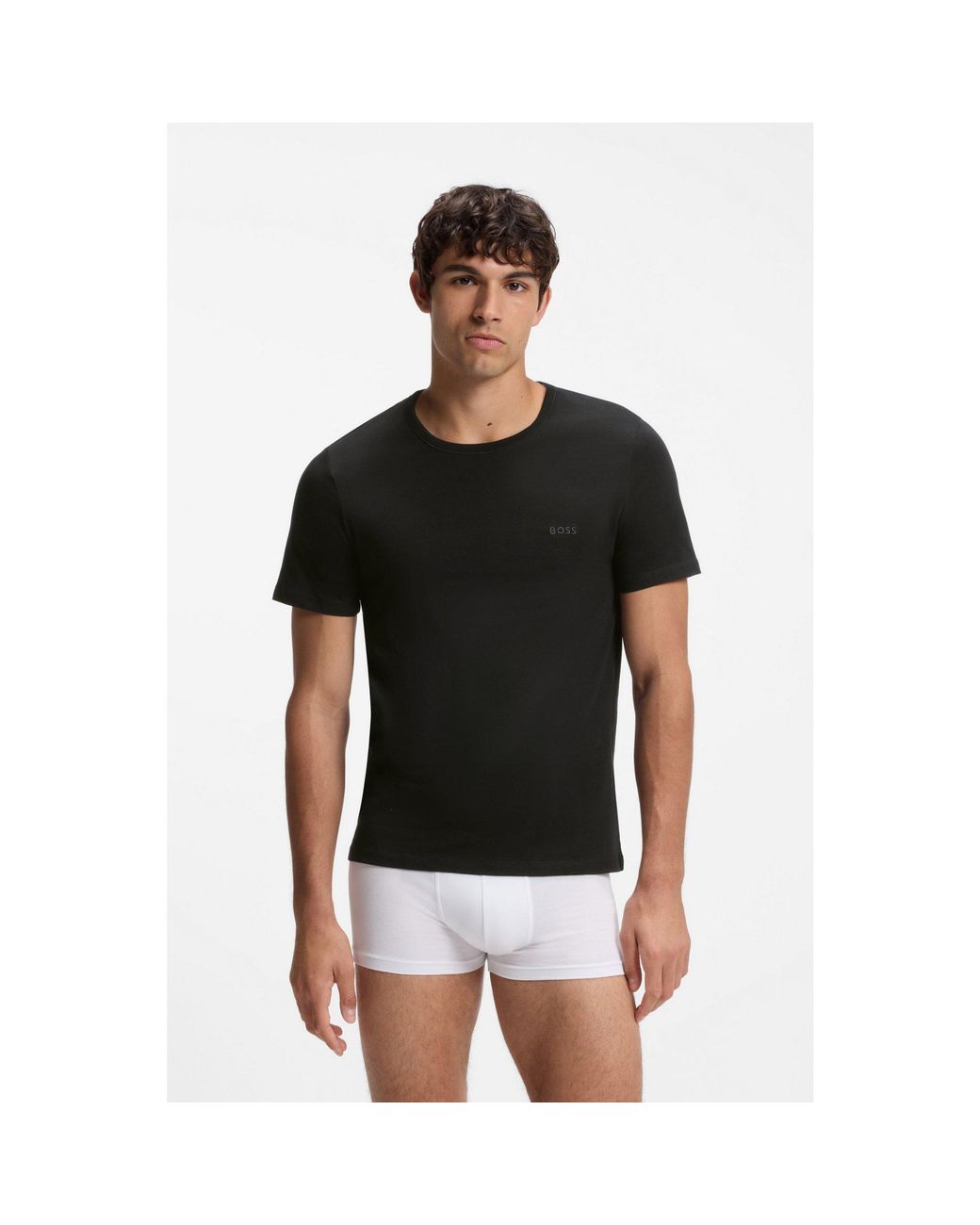Boss Multicolor Three-Pack Cotton T-Shirts for men