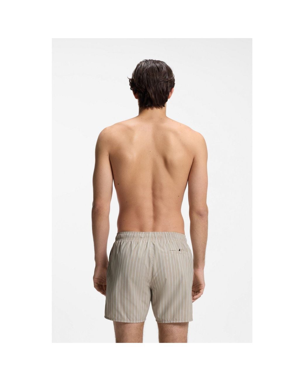 Boss Natural Printed Swim Shorts for men