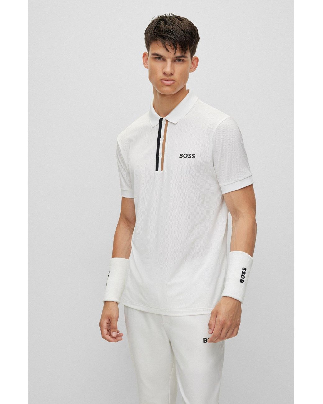 BOSS X Matteo Berrettini Polo Shirt With Signature-stripe