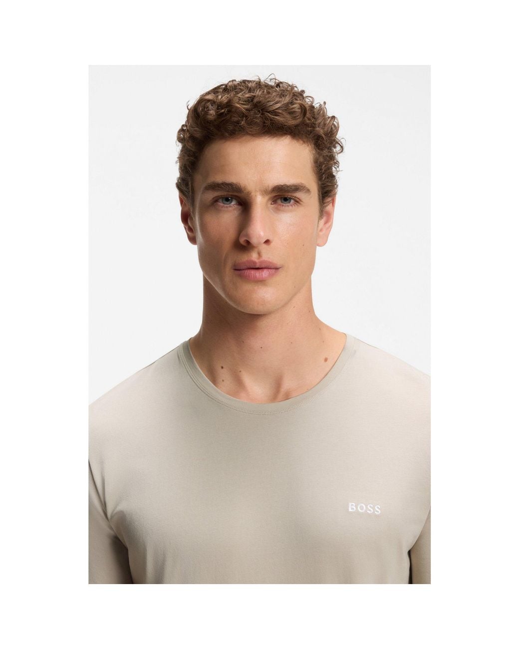 Boss Natural Stretch-Cotton T-Shirt for men