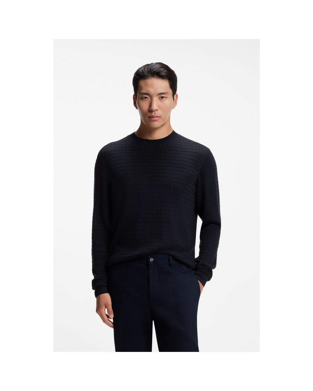 Boss Black Knitted Sweater for men