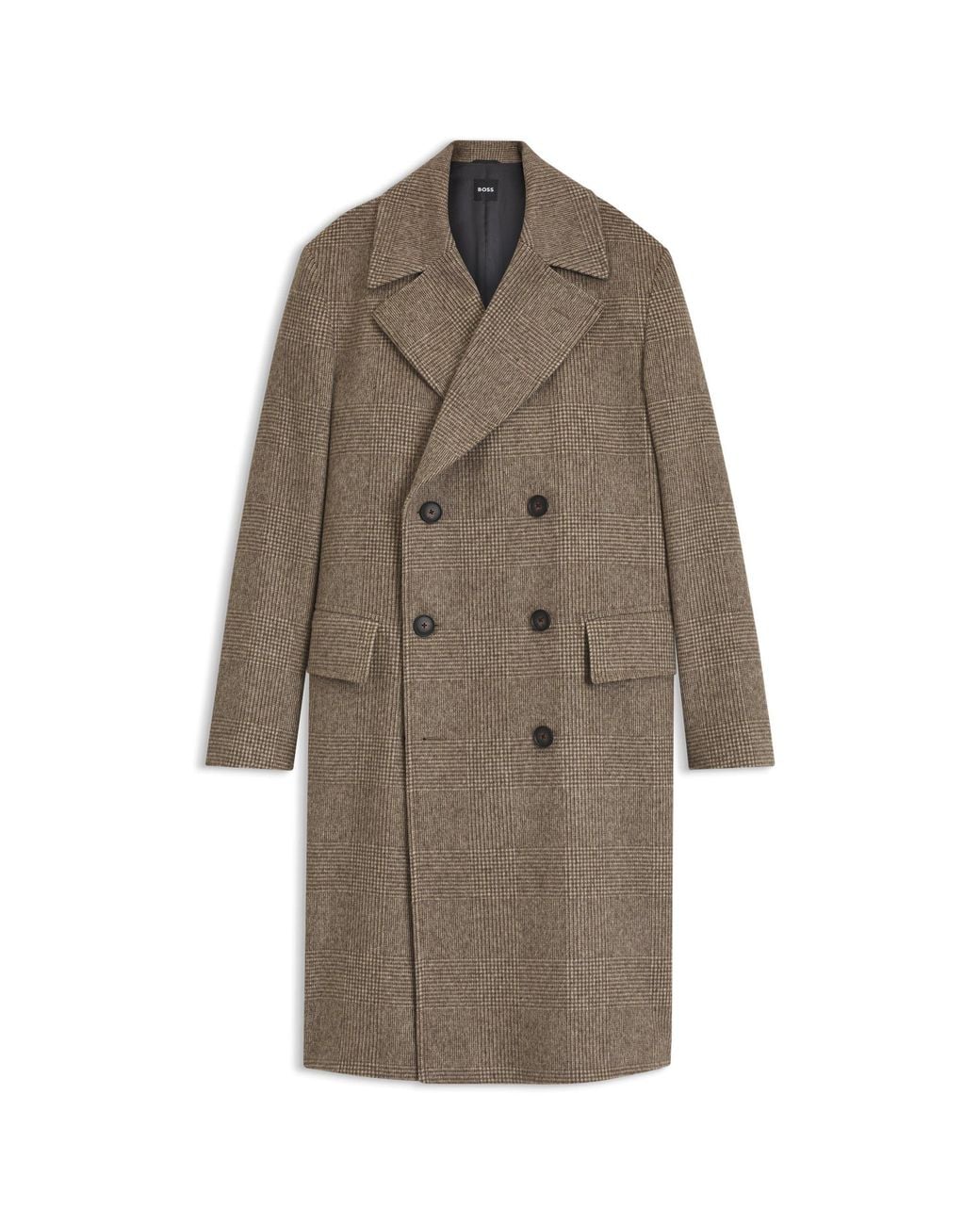 Boss Multicolor Regular-Fit Coat for men