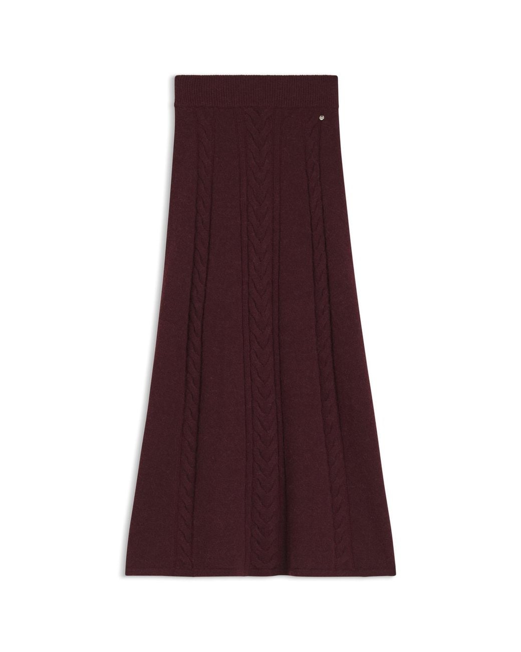 Boss Red Maxi Skirt With Cable-Knit Structure