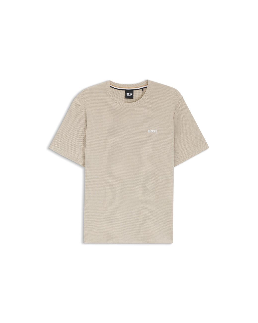 Boss Natural Waffle-Knit Pyjama Top for men