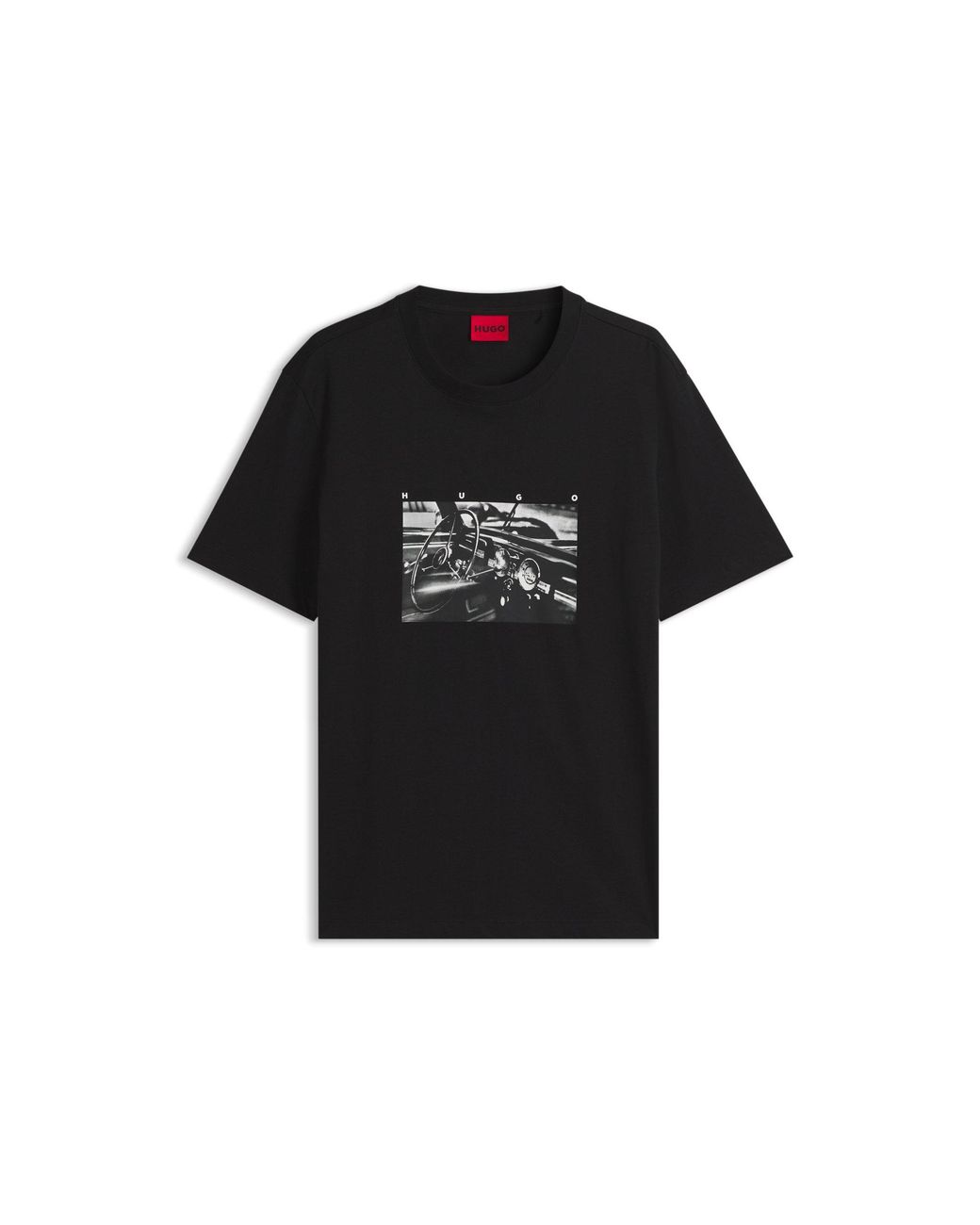 HUGO Black Relaxed-Fit T-Shirt for men