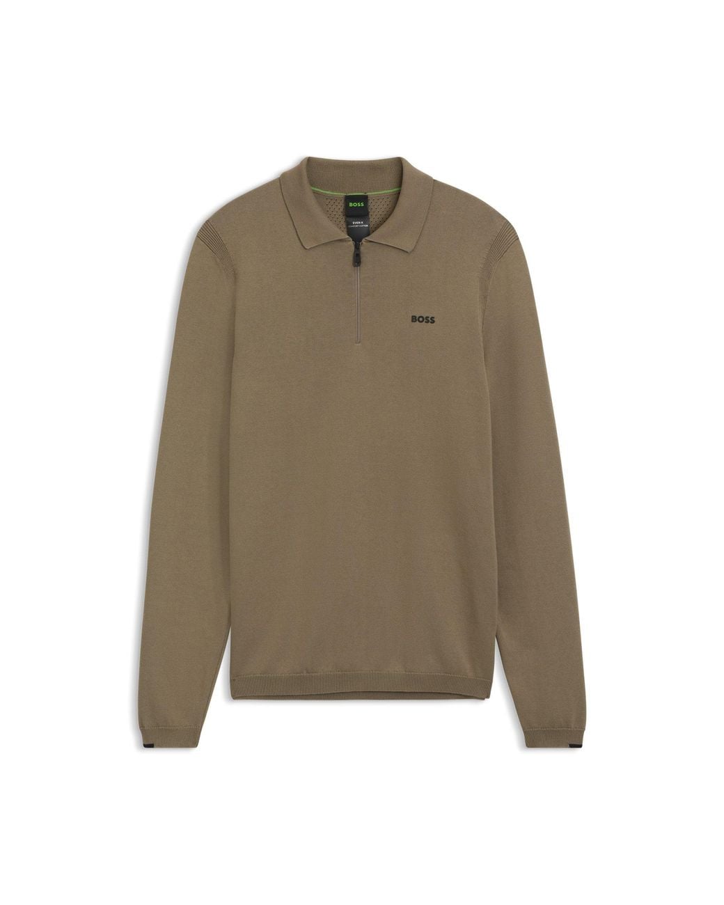 Boss Green Cotton Sweater for men