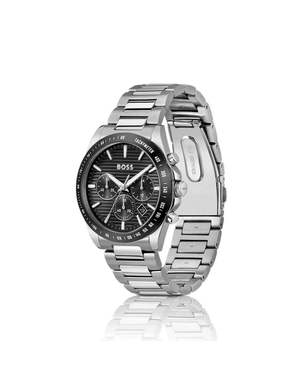 Boss Metallic Strike Stainless-Steel Watch for men