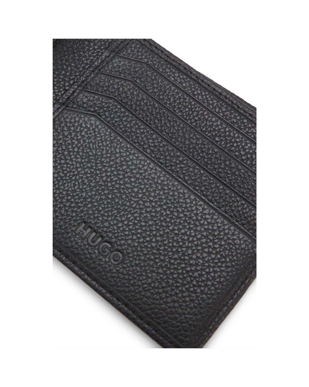 HUGO Black Bifold Wallet for men