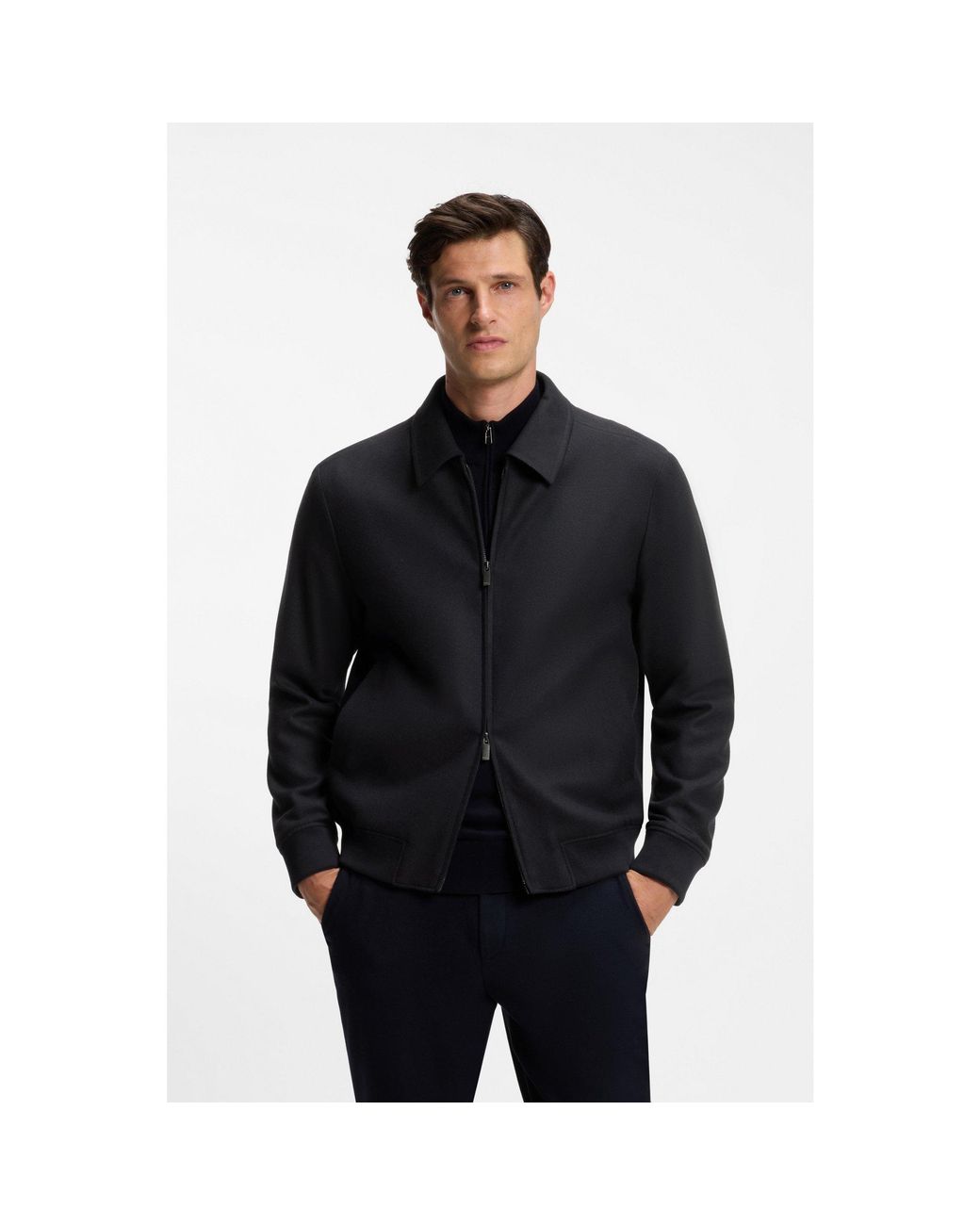 Boss Black Slim-Fit Zip-Up Jacket for men