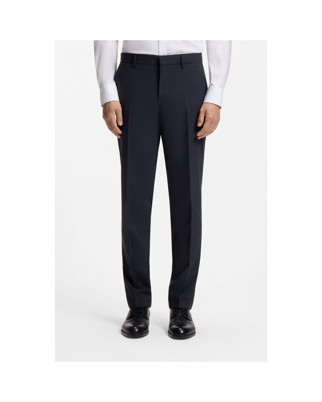 Boss Blue Regular-Fit Trousers for men