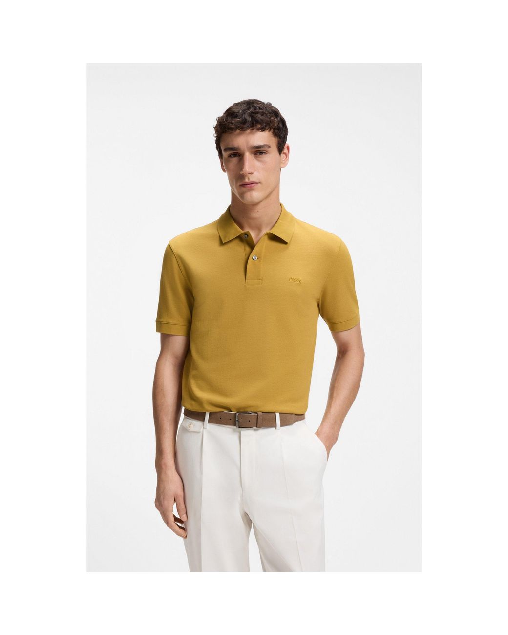 Boss Metallic Pallas Cotton Polo Shirt for men