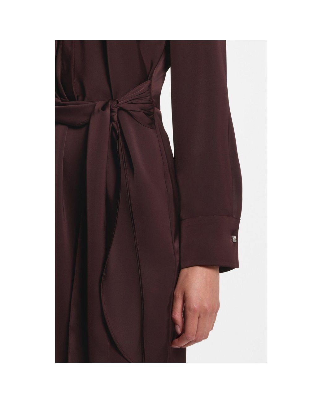 HUGO Purple Long-Sleeved Wrap Dress