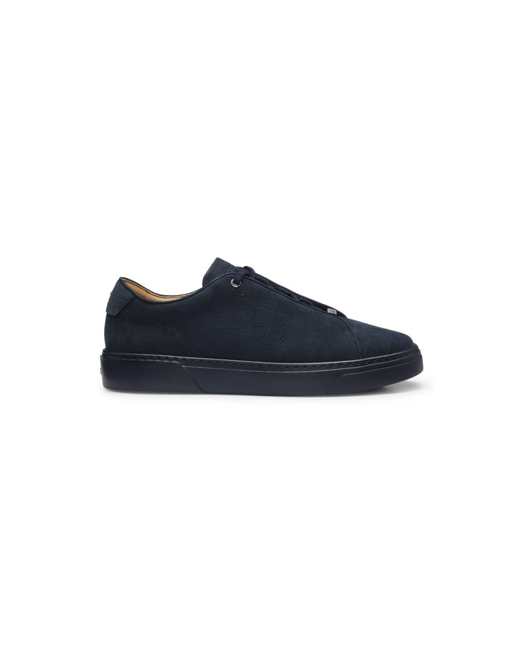 Boss Blue Lace-Up Sneakers for men