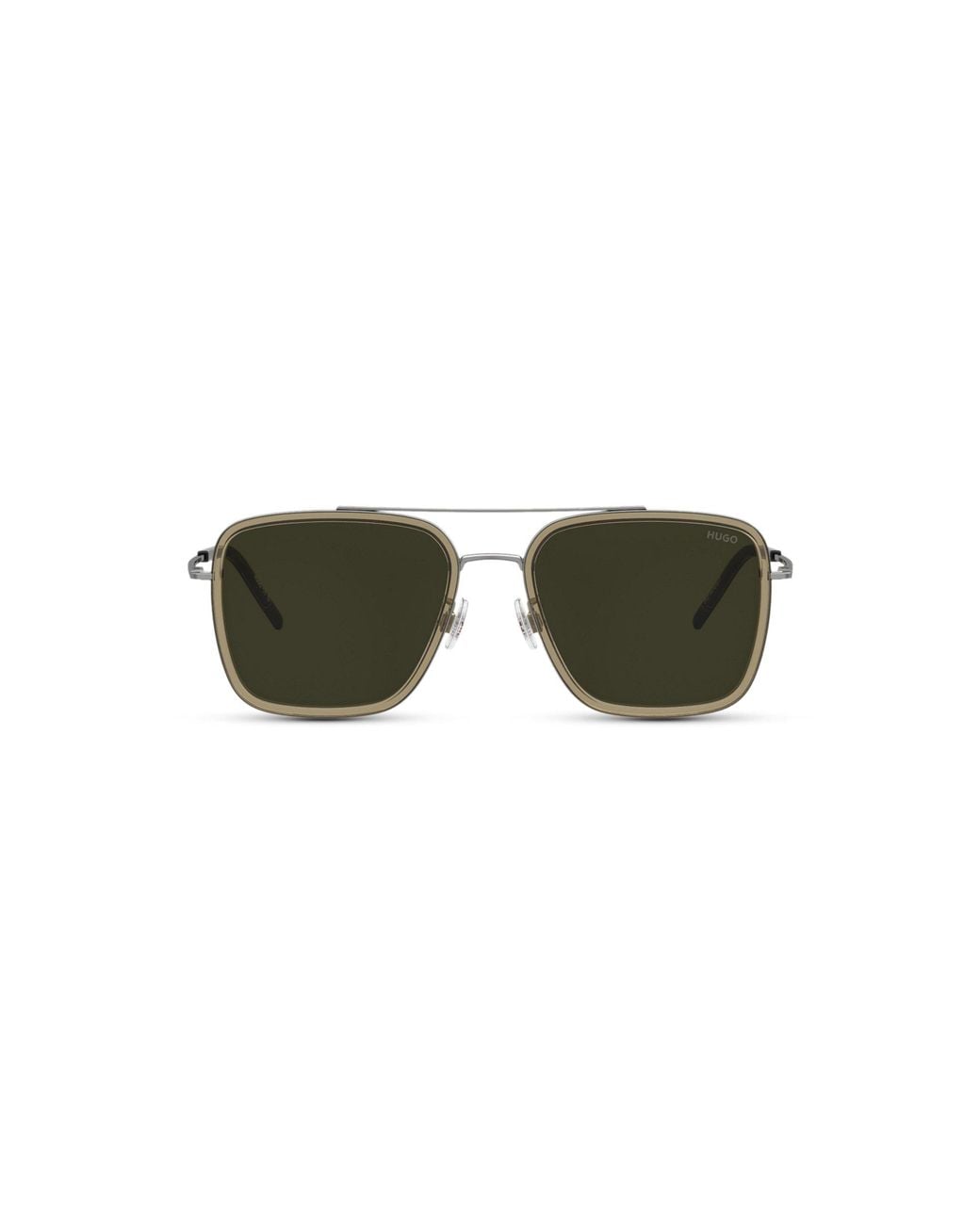HUGO Green Acetate Sunglasses With Metal Trims for men