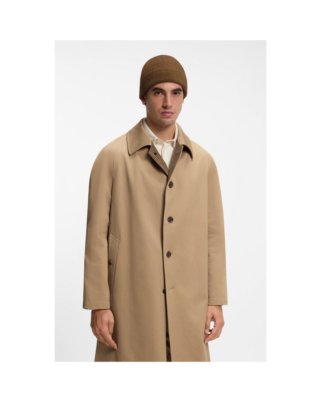Boss Brown By Beckham Beanie Hat for men