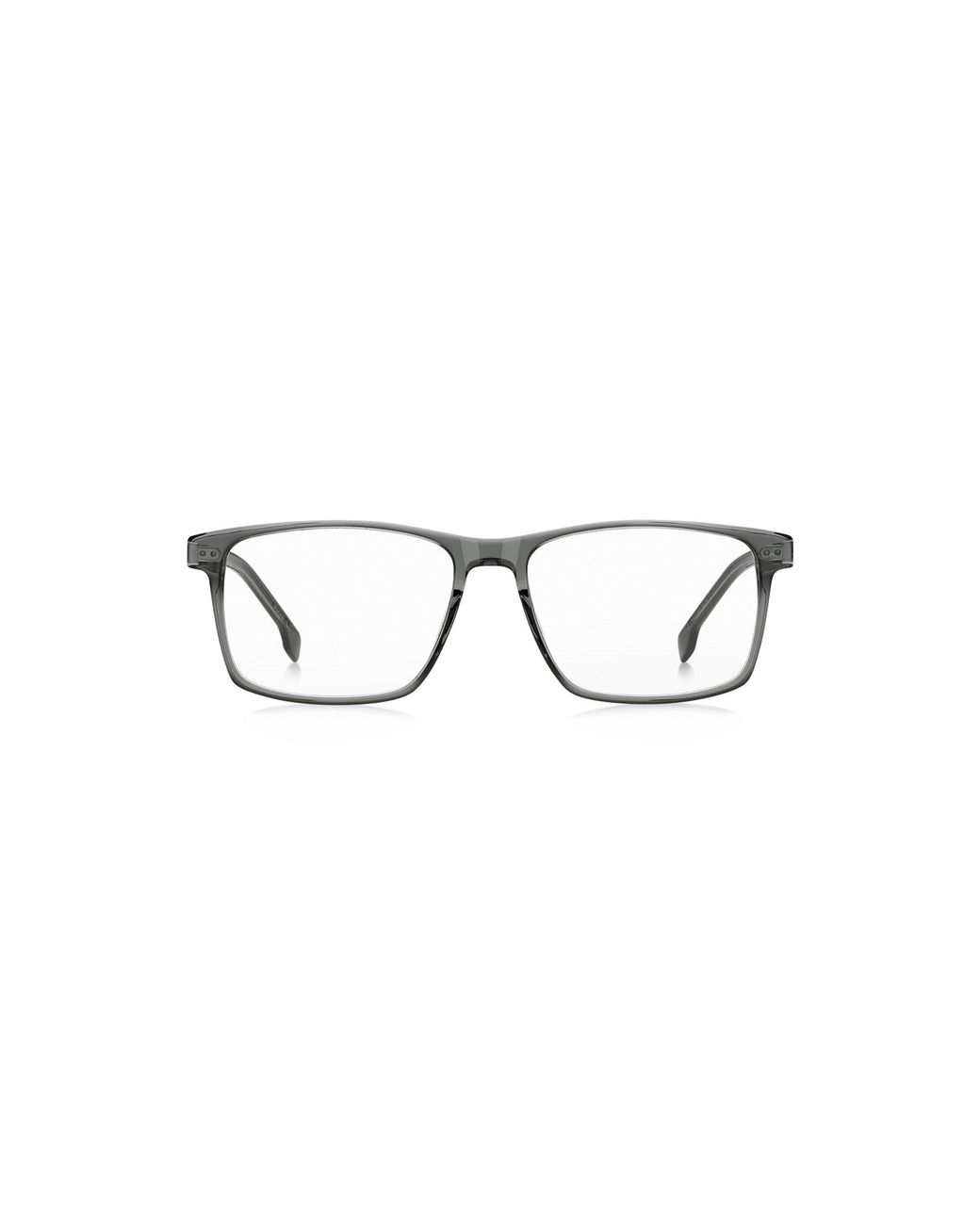 Boss Gray Acetate Optical Frames With Temple Stripe for men