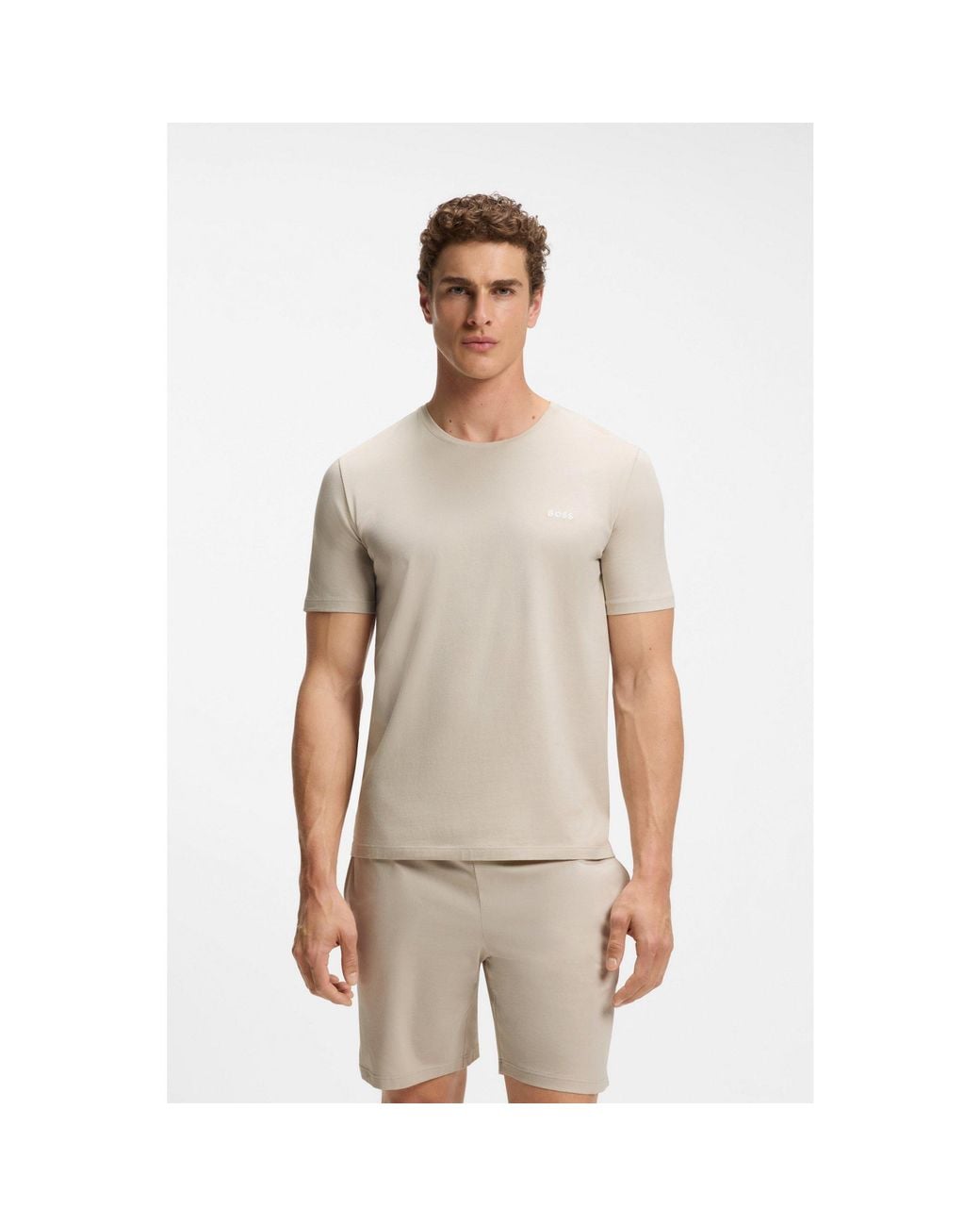 Boss Natural Stretch-Cotton T-Shirt for men