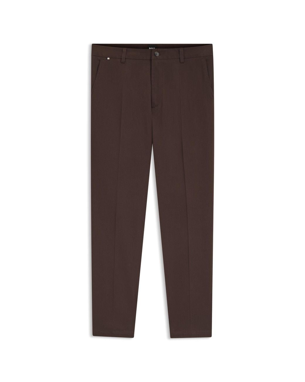 Boss Brown Modern-Fit Trousers for men