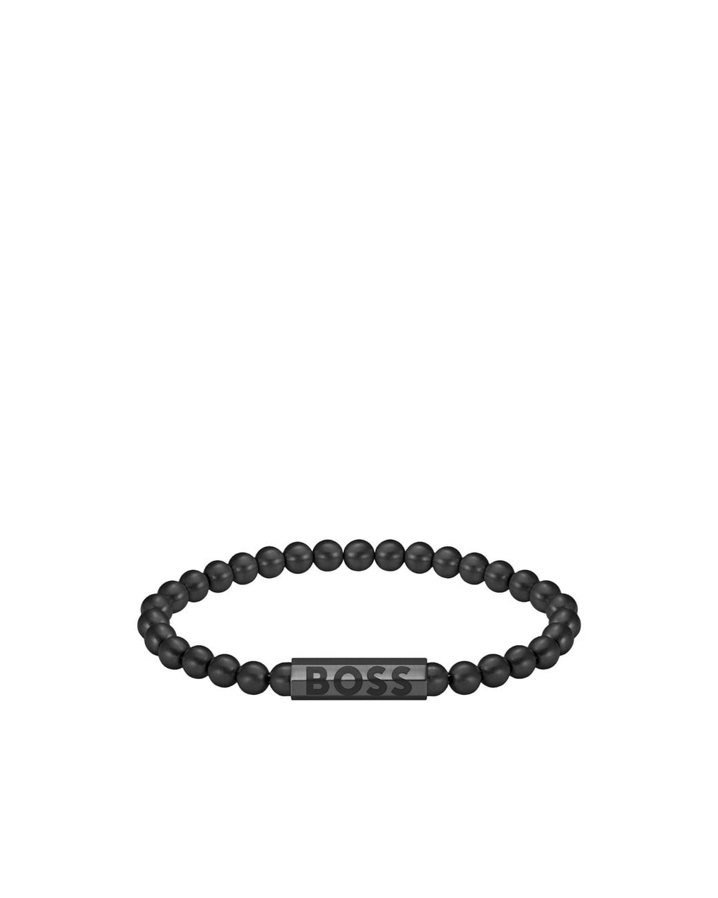 Boss Black Beaded Cuff for men