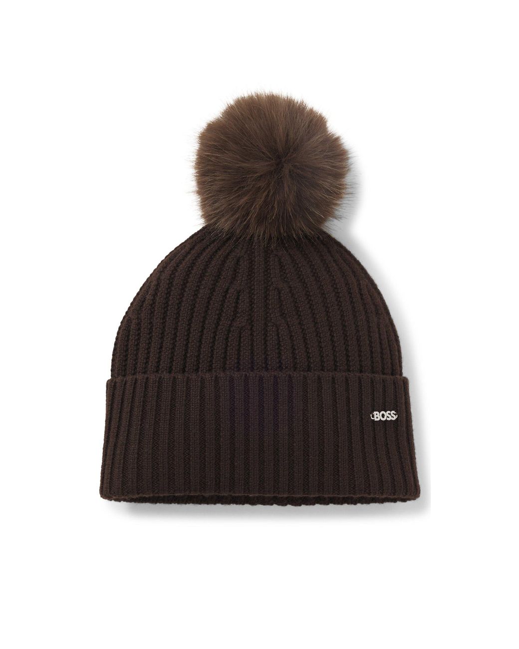 Boss Brown Beanie Hat