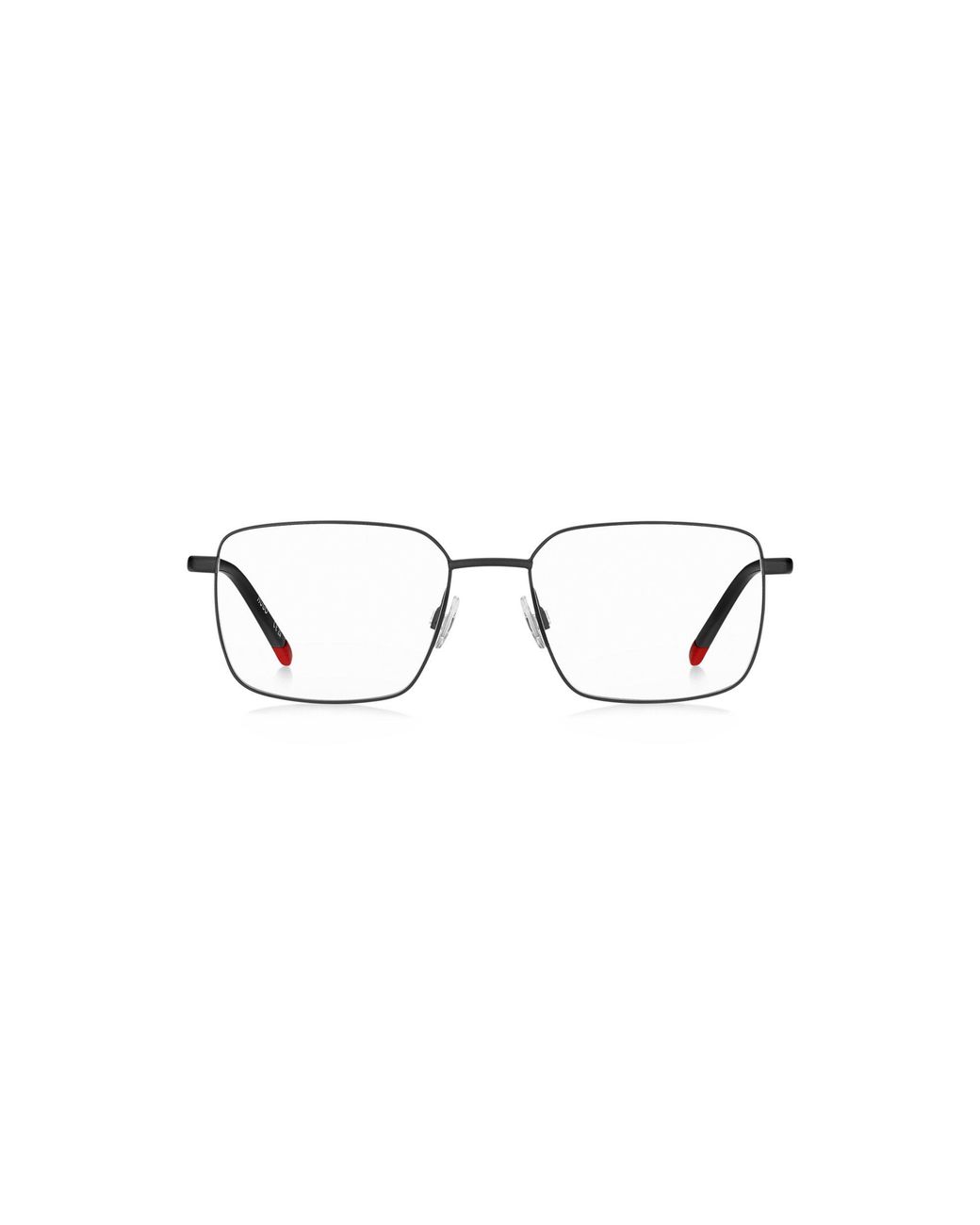 HUGO Black Metal Optical Frames With Tubular Temples for men