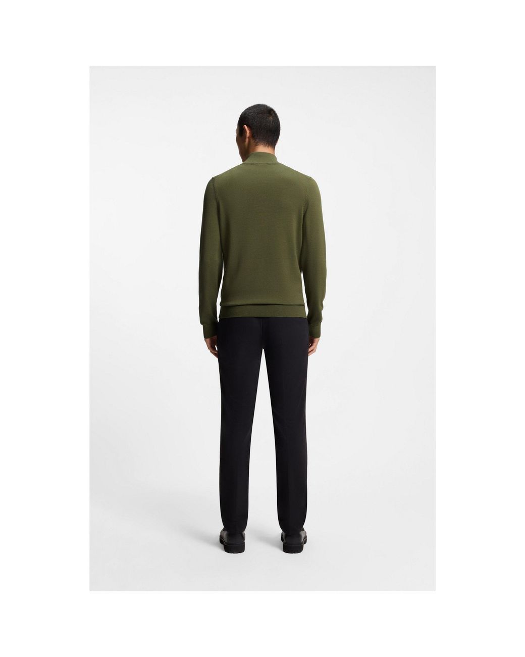 HUGO Green Knitted-Cotton Jacket for men