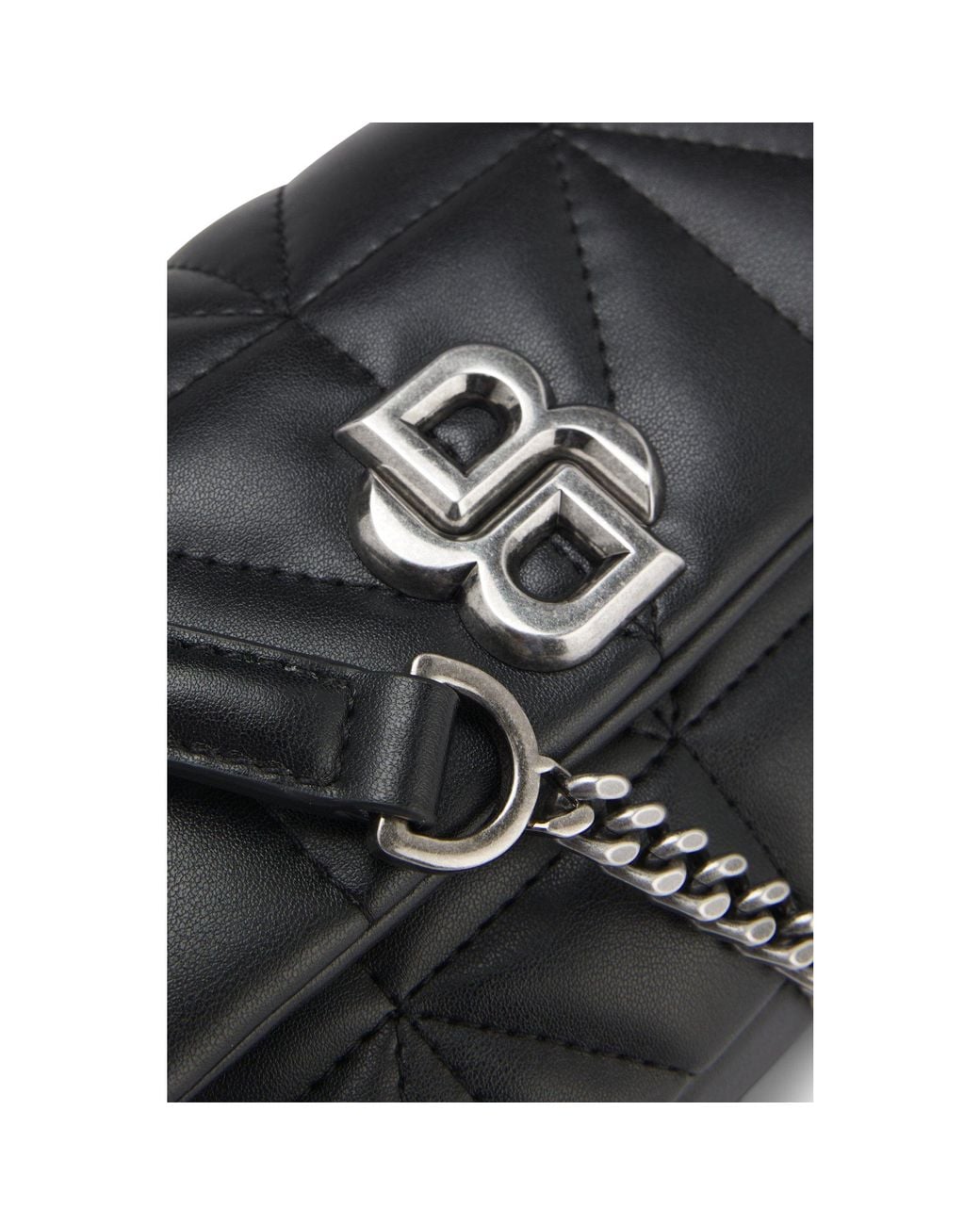 Boss Black Small Quilted Shoulder Bag With Double B Monogram