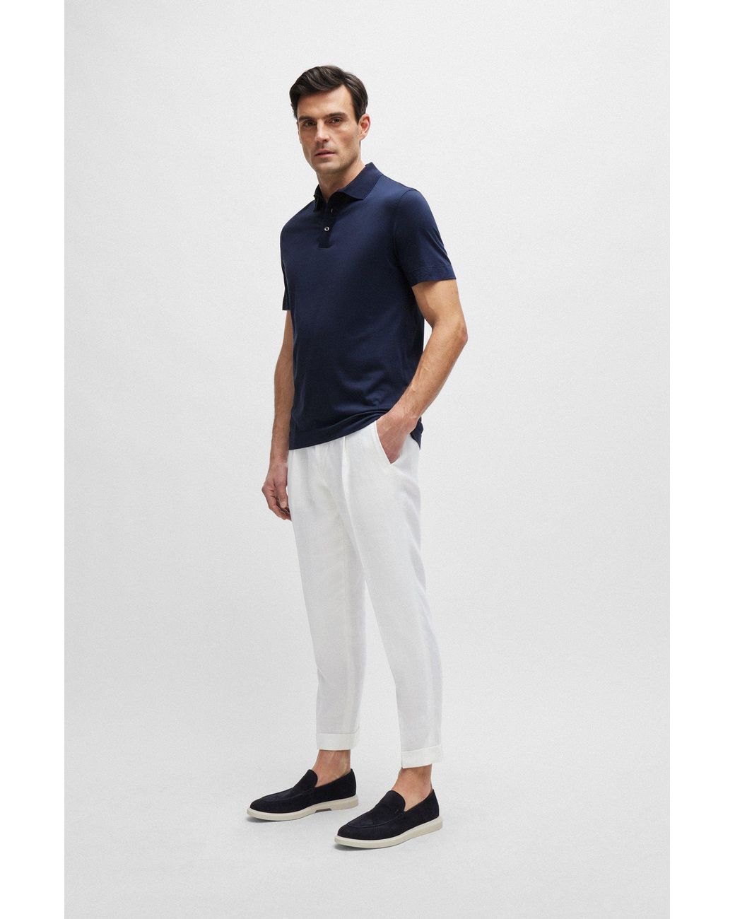 Hugo boss cheap blue suede loafers