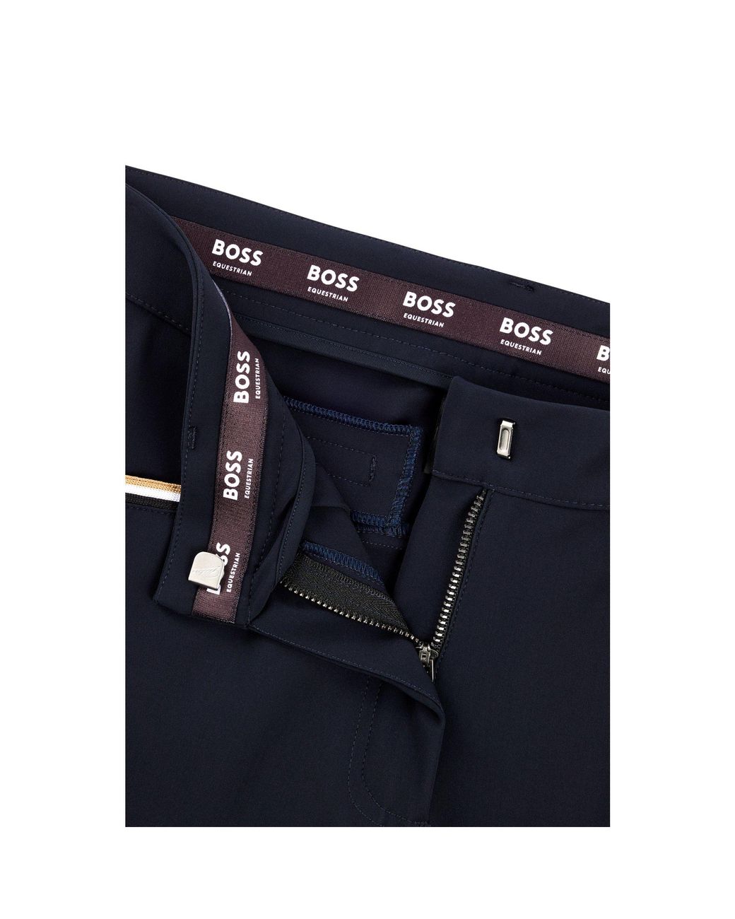 Boss Blue Equestrian Breeches With Knee Grips