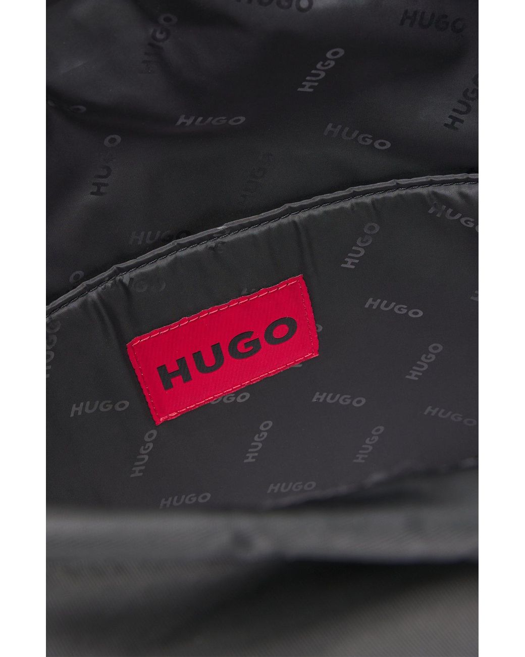HUGO Rugtas Van Keperstof Met Tweedelig Logo in het Black voor heren