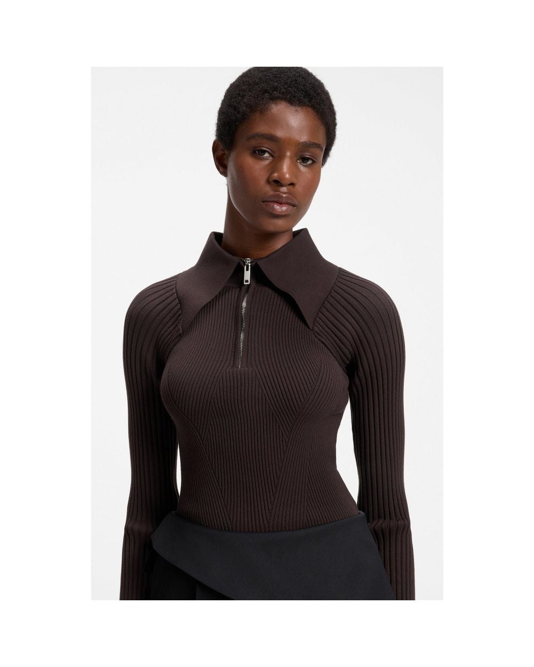 HUGO Black X Entire Studios Zip-Collar Sweater