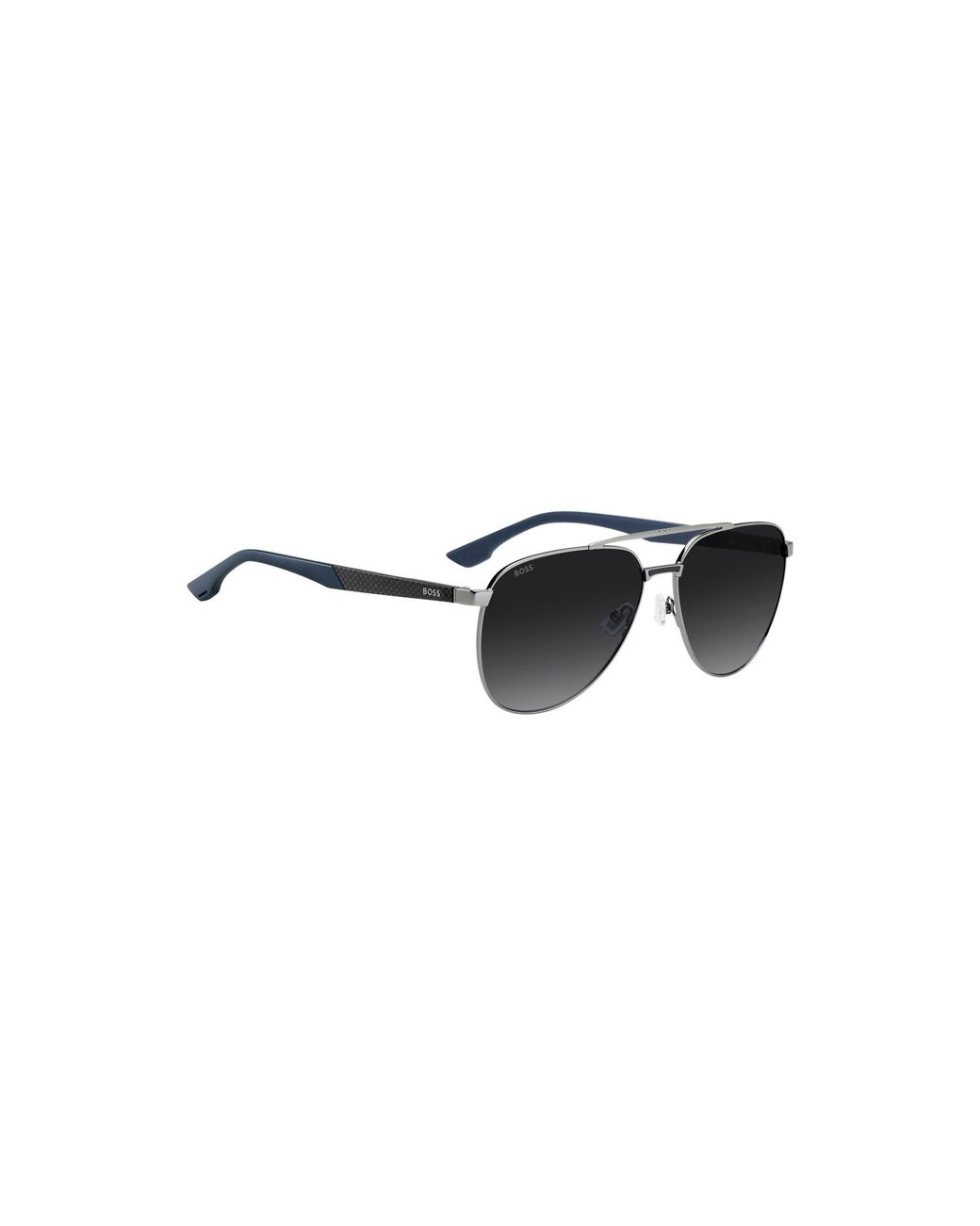 Boss Black Double-Bridge Sunglasses With Carbon-Fibre Temples for men