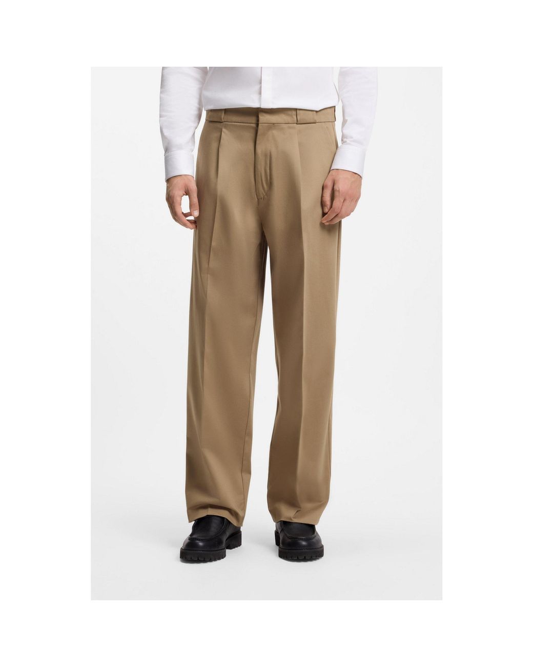 HUGO Natural Tailored Casual Trousers for men