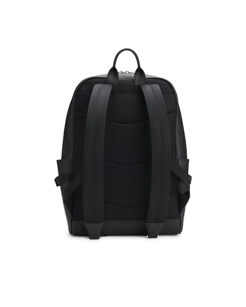Boss Black Backpack With Foil-Print Logo for men
