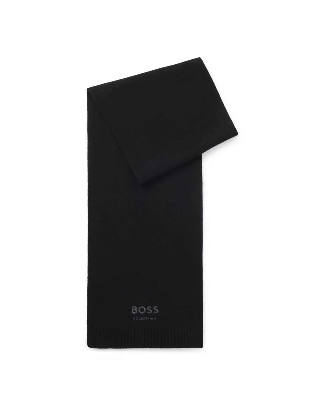 Boss Black Equestrian Wool-Blend Scarf for men