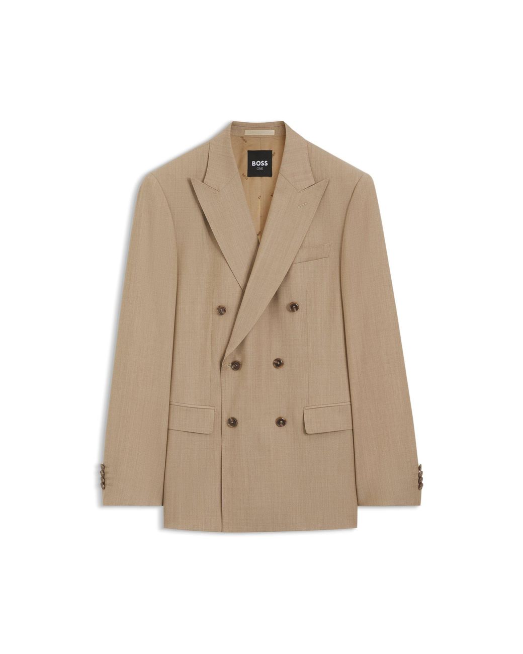 Boss Brown One Slim-Fit Suit Jacket for men