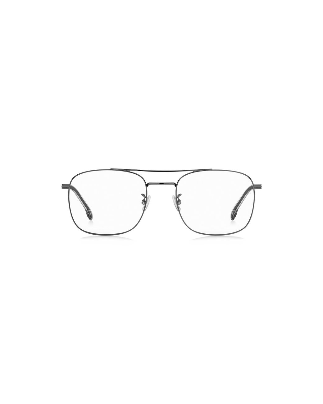 Boss Metallic Titanium Optical Frames With Double Bridge for men