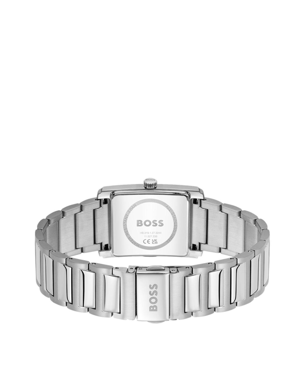 Boss Principle-Horloge Met Zwarte Wijzerplaat En Polsband Met H-Schakels in het White voor heren