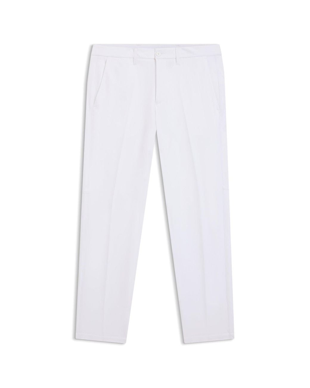 Boss White Slim-Fit Trousers for men