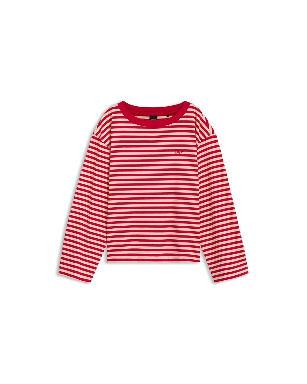 Boss Red Relaxed-Fit Striped Top