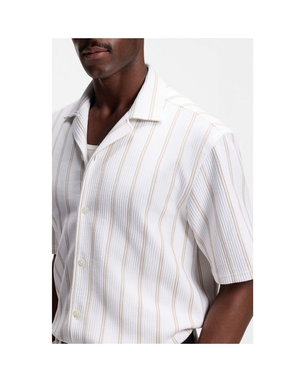 Boss White Relaxed-Fit Shirt for men
