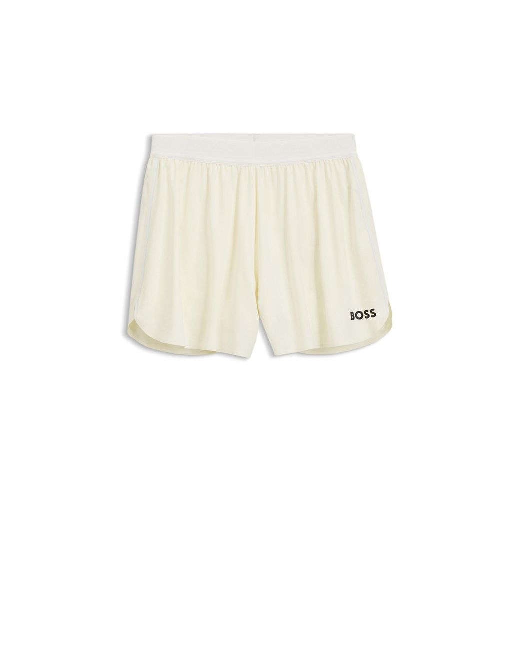 Boss White Active Dual-Layer Shorts