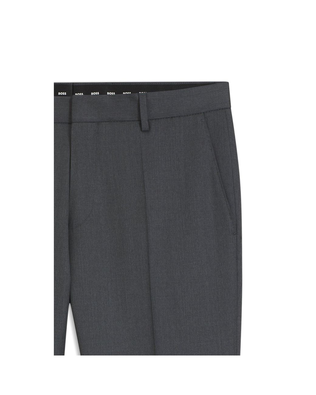 Boss Gray One Slim-Fit Trousers for men