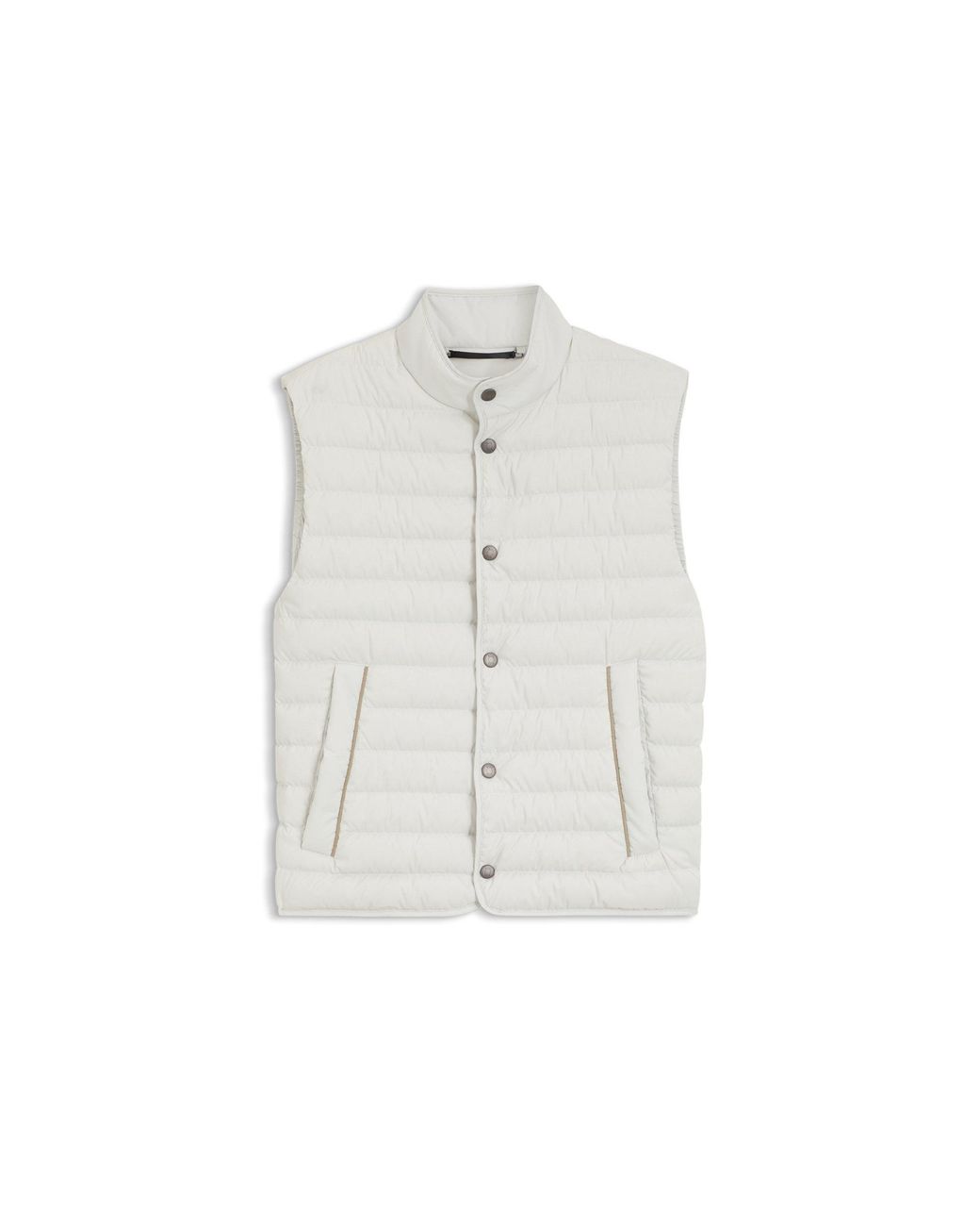 Boss White Water-Repellent Gilet With Certified Down Filling for men