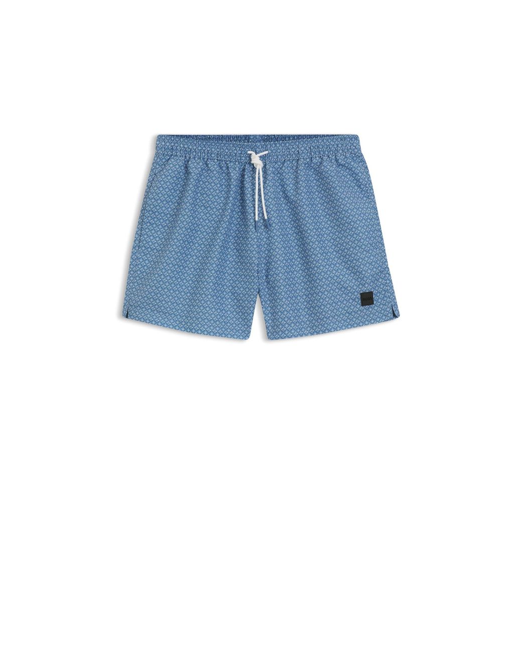 Boss Blue Printed Swim Shorts for men