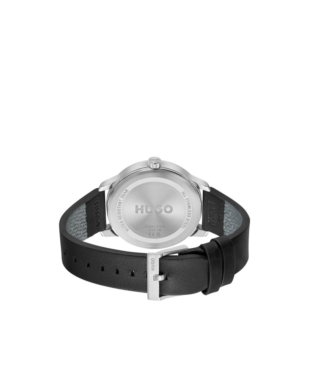 HUGO Black Stainless-Steel Watch for men