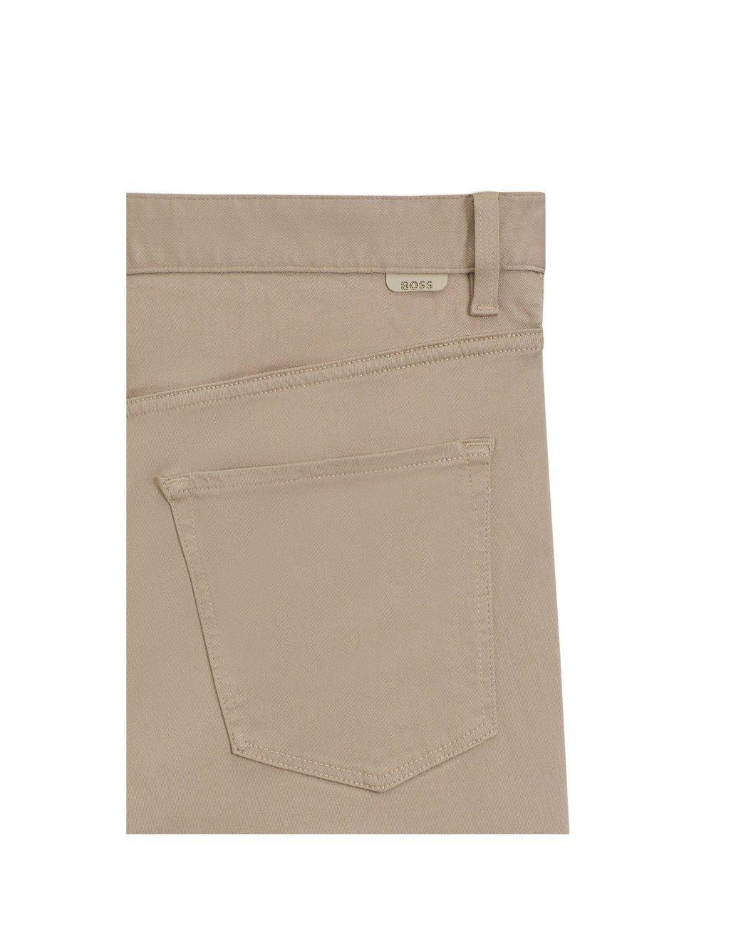 Boss Natural Delaware Slim-Fit Trousers for men