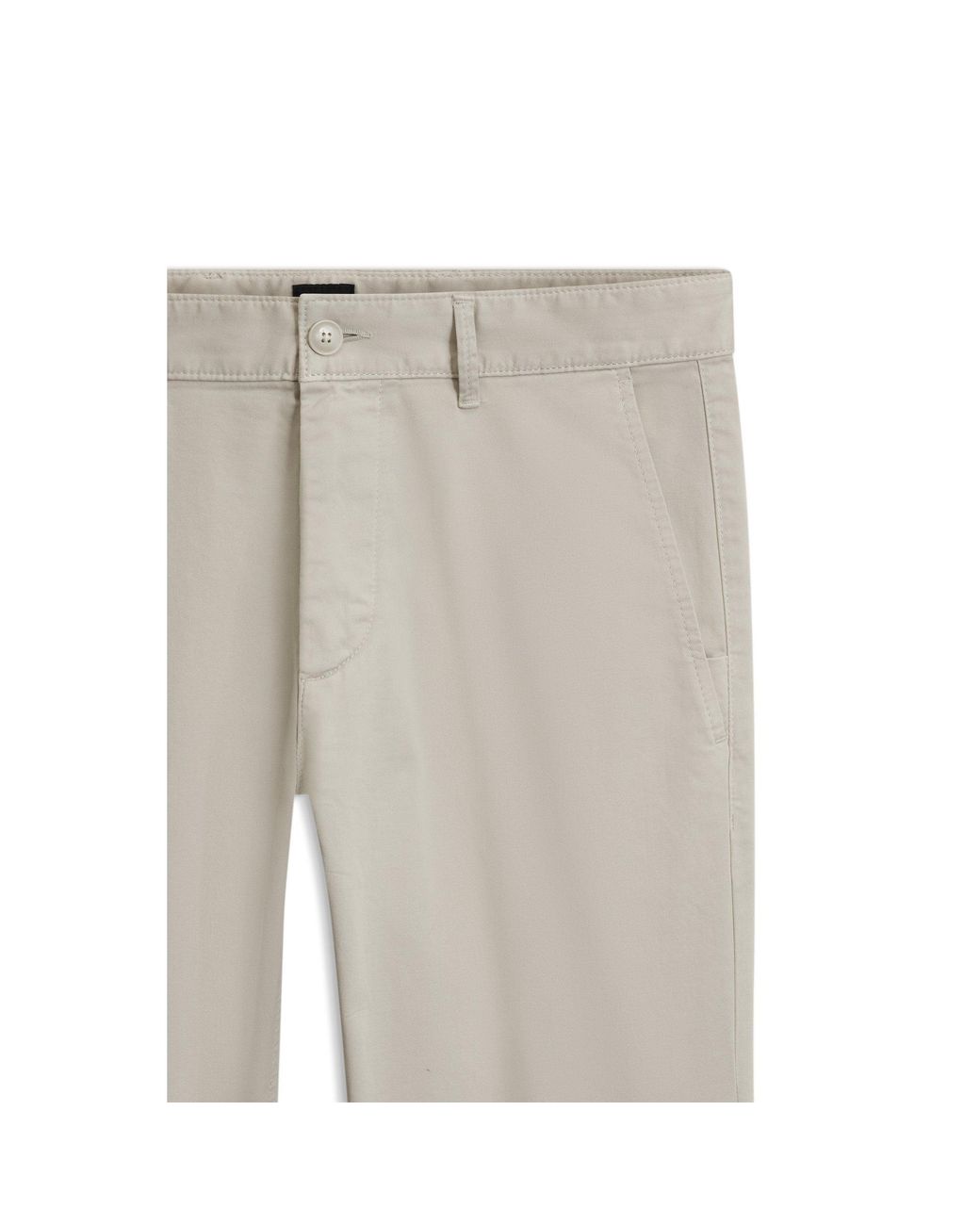 Boss White Slim-Fit Chinos for men